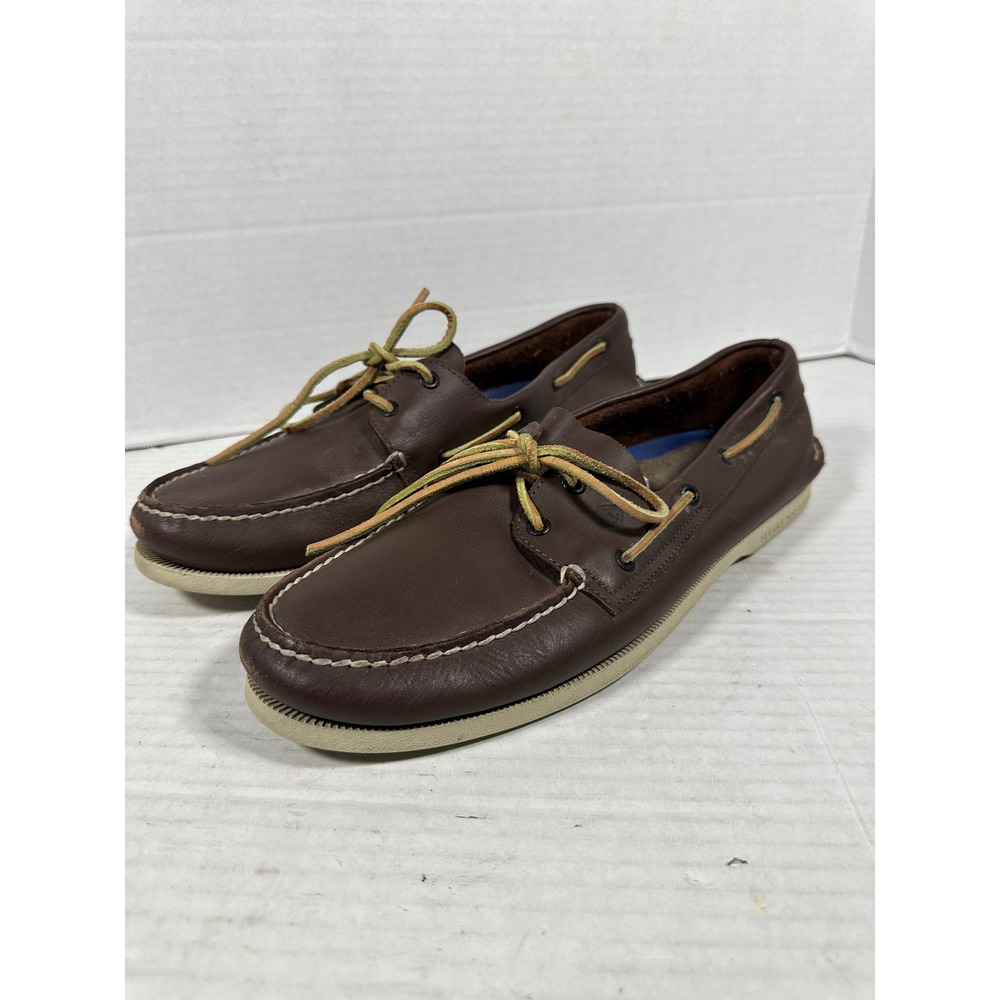 Sperry Top-Sider Mens 14M Brown Leather Authentic Original Boat Shoes 0195115 - Picture 15 of 16